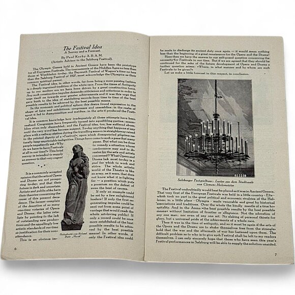 Salzburger Festspiele 1927 Festival Program Vintage Booklet With Original Illust - Picture 5 of 6